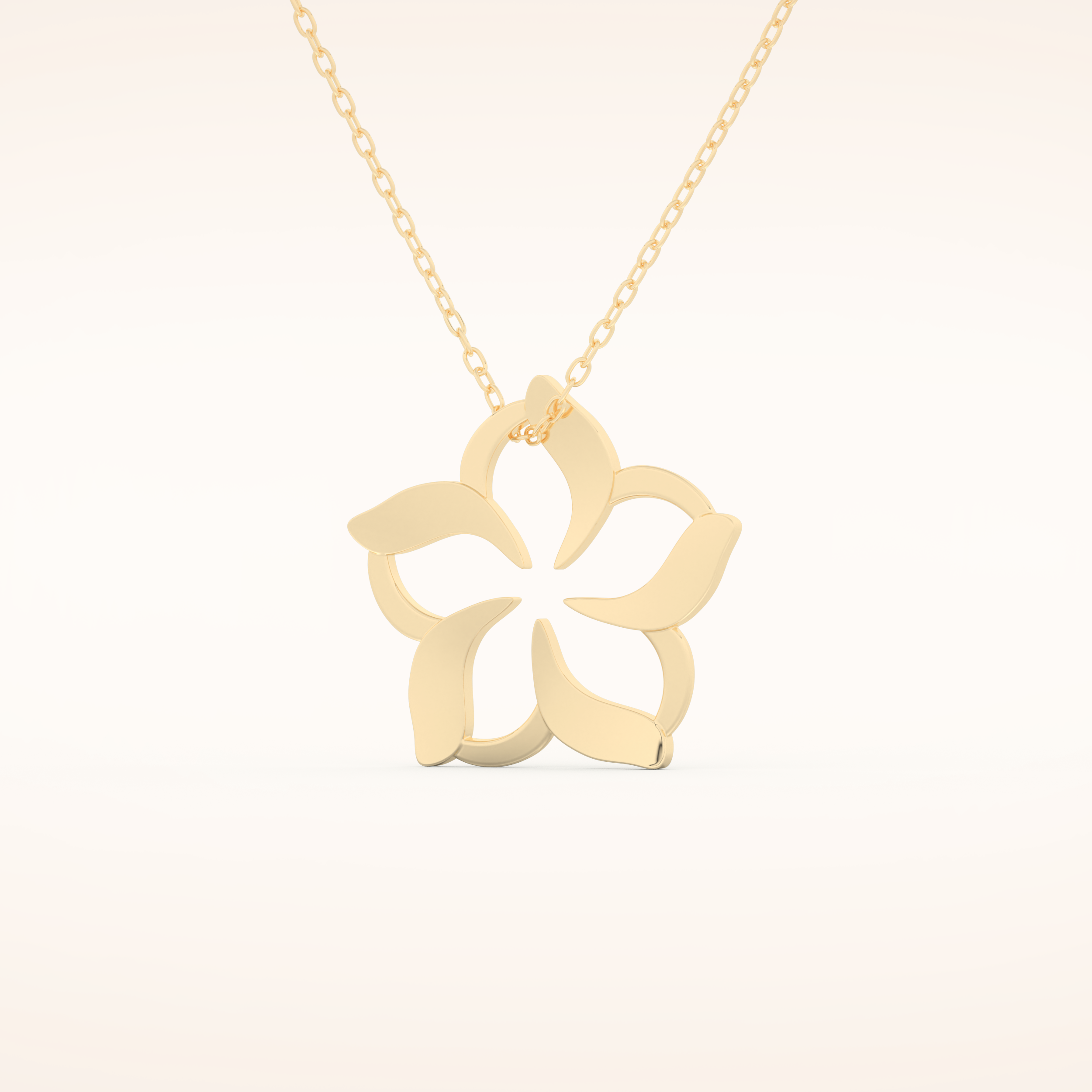 0.23 TCW Round Cut Moissanite Flower Charm Necklace
