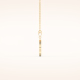 0.05 TCW Round Cut Moissanite A Initial Necklace