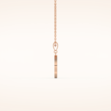 0.05 TCW Round Cut Moissanite A Initial Necklace