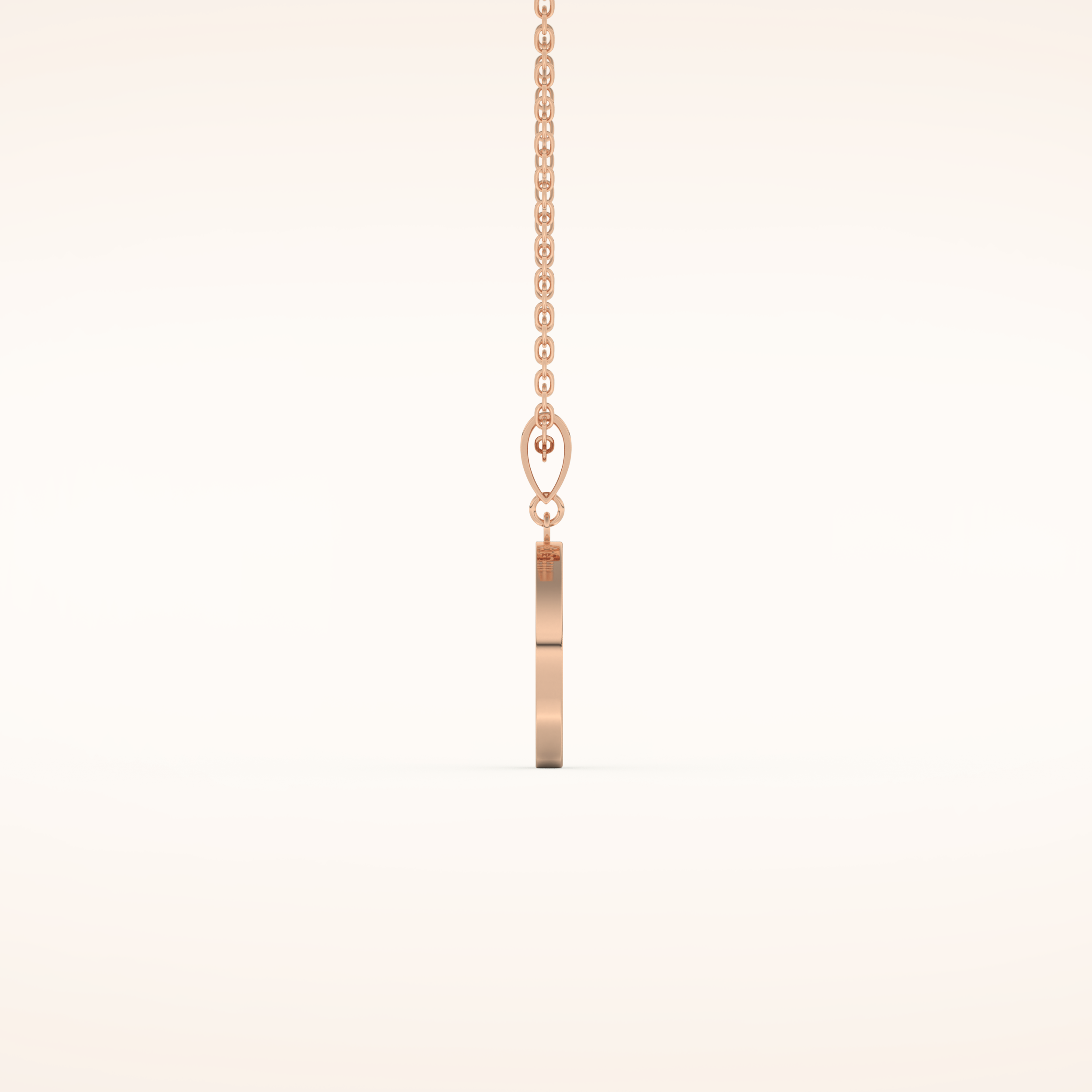 0.05 TCW Round Cut Moissanite A Initial Necklace