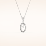 0.05 TCW Round Cut Moissanite A Initial Necklace