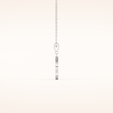 0.05 TCW Round Cut Moissanite A Initial Necklace