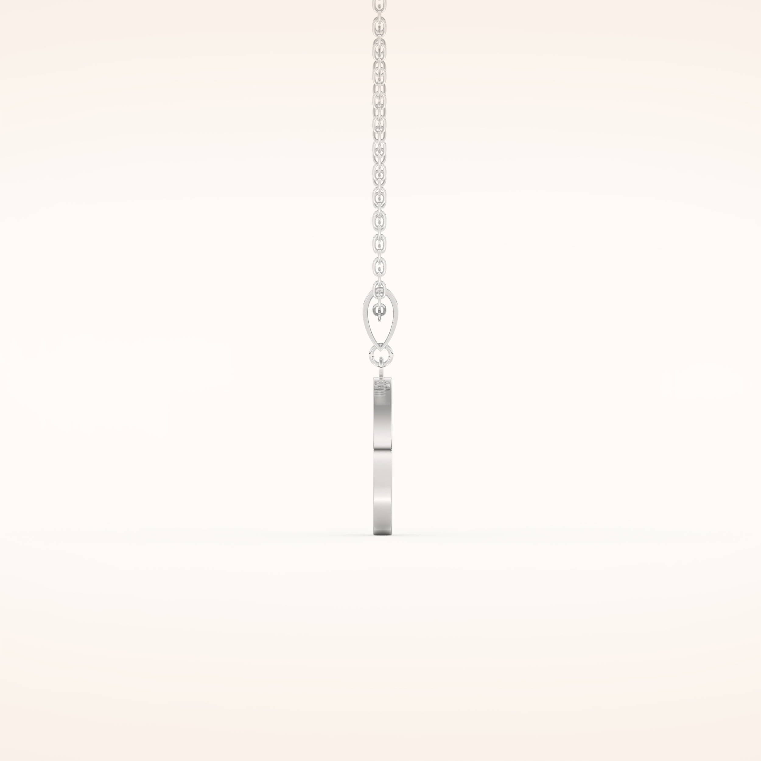 0.05 TCW Round Cut Moissanite A Initial Necklace