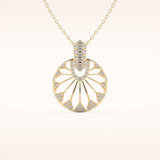 0.312 TCW Round Cut Moissanite Charm Necklace