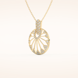 0.312 TCW Round Cut Moissanite Charm Necklace