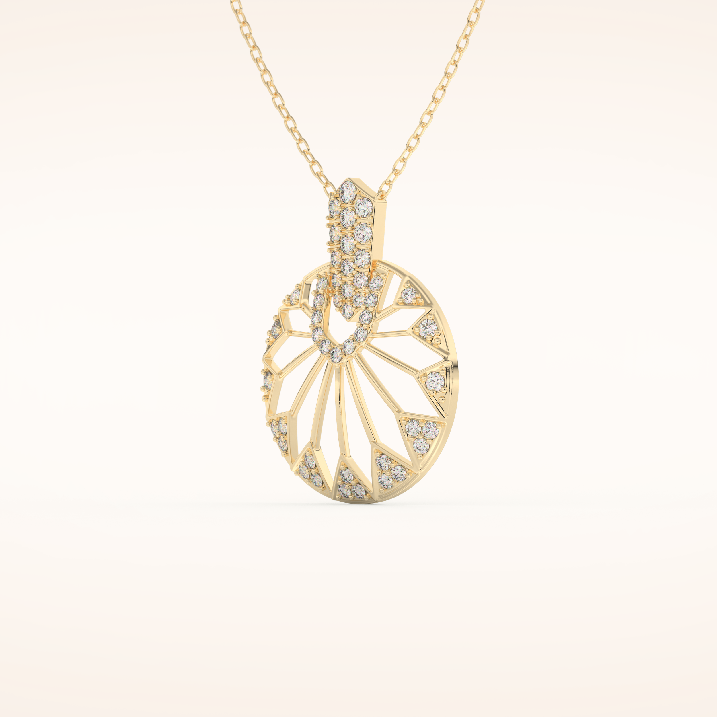 0.312 TCW Round Cut Moissanite Charm Necklace