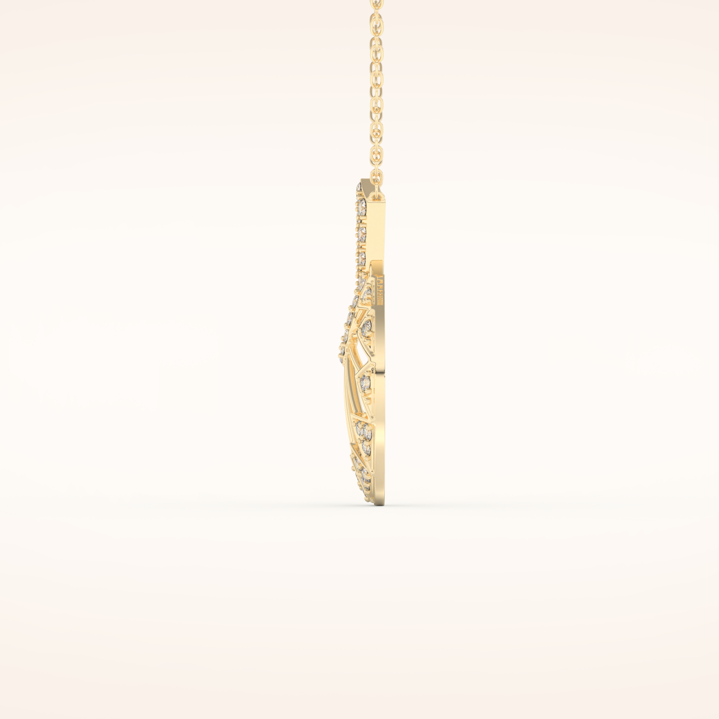 0.312 TCW Round Cut Moissanite Charm Necklace