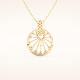0.312 TCW Round Cut Moissanite Charm Necklace