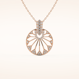 0.312 TCW Round Cut Moissanite Charm Necklace