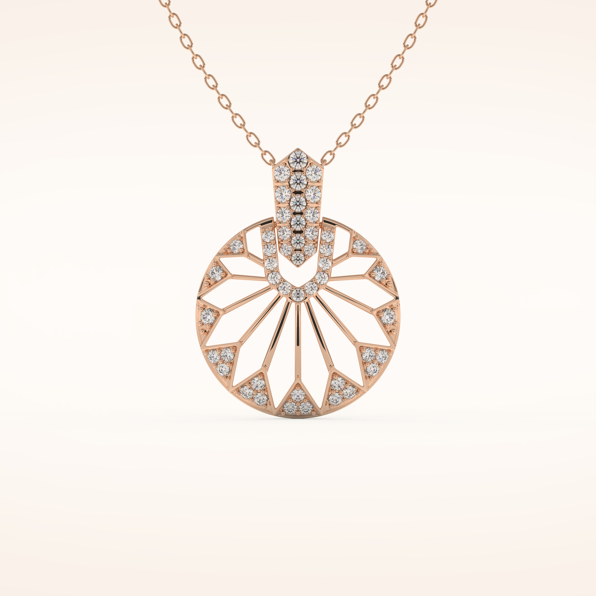0.312 TCW Round Cut Moissanite Charm Necklace