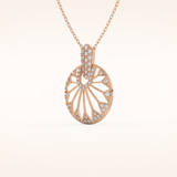 0.312 TCW Round Cut Moissanite Charm Necklace