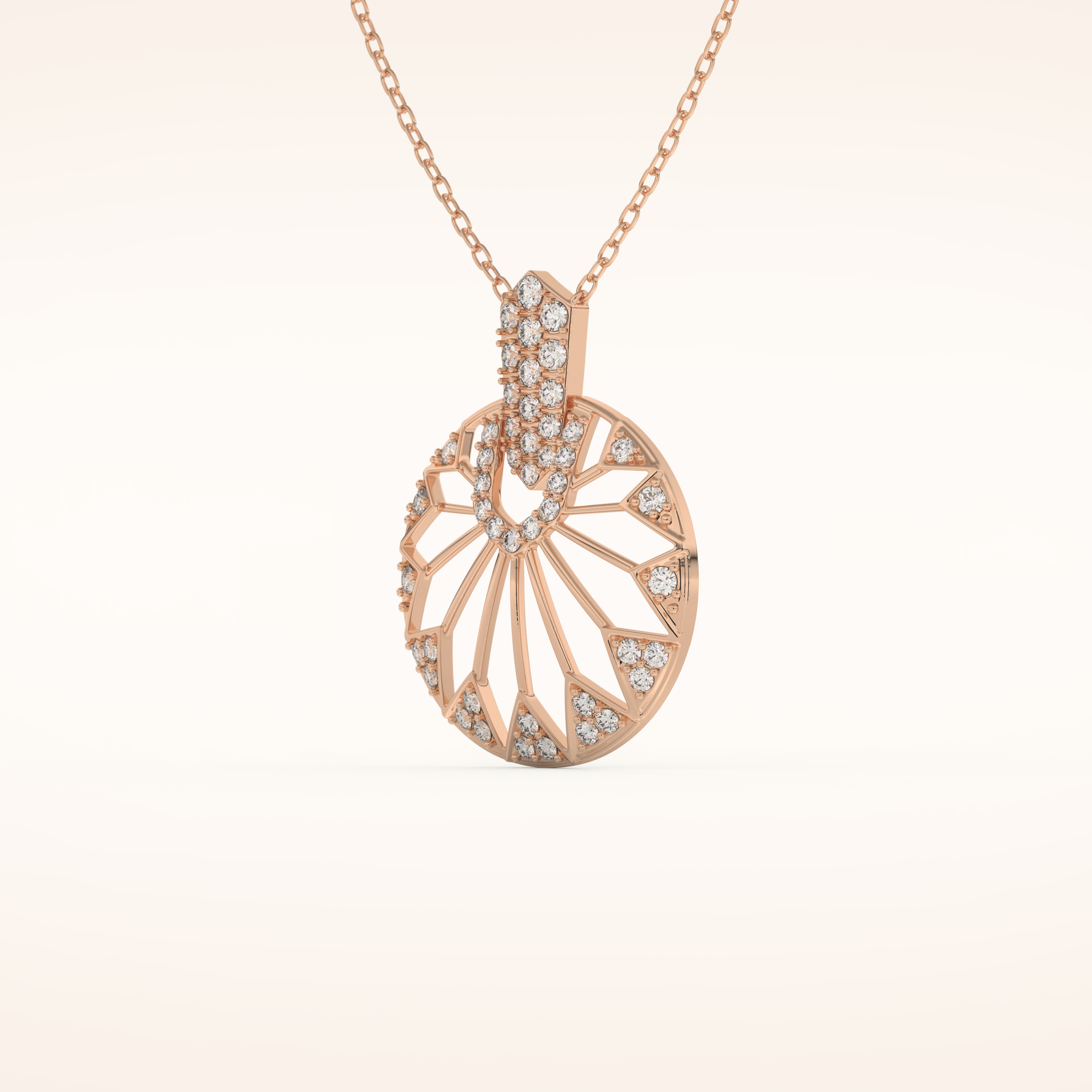 0.312 TCW Round Cut Moissanite Charm Necklace