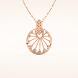 0.312 TCW Round Cut Moissanite Charm Necklace