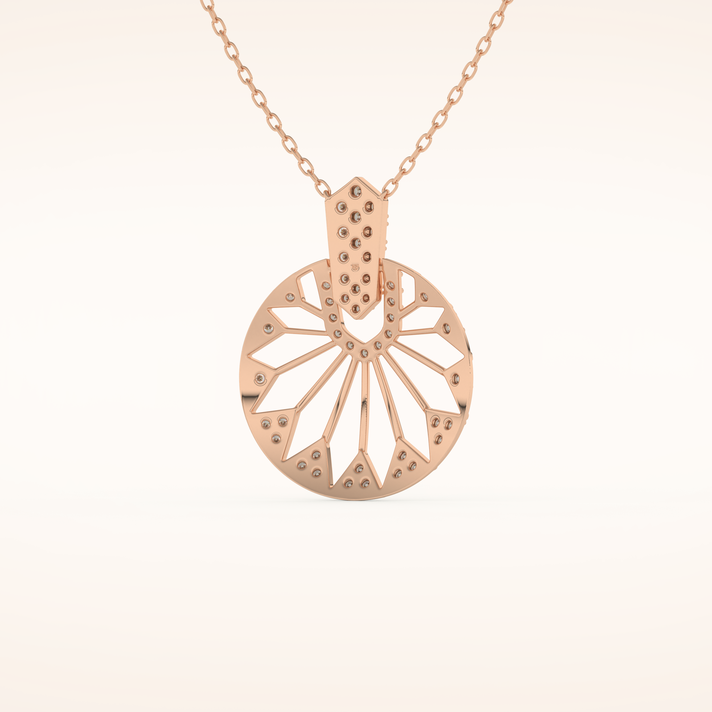 0.312 TCW Round Cut Moissanite Charm Necklace