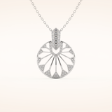 0.312 TCW Round Cut Moissanite Charm Necklace