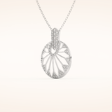 0.312 TCW Round Cut Moissanite Charm Necklace