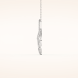0.312 TCW Round Cut Moissanite Charm Necklace