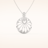 0.312 TCW Round Cut Moissanite Charm Necklace