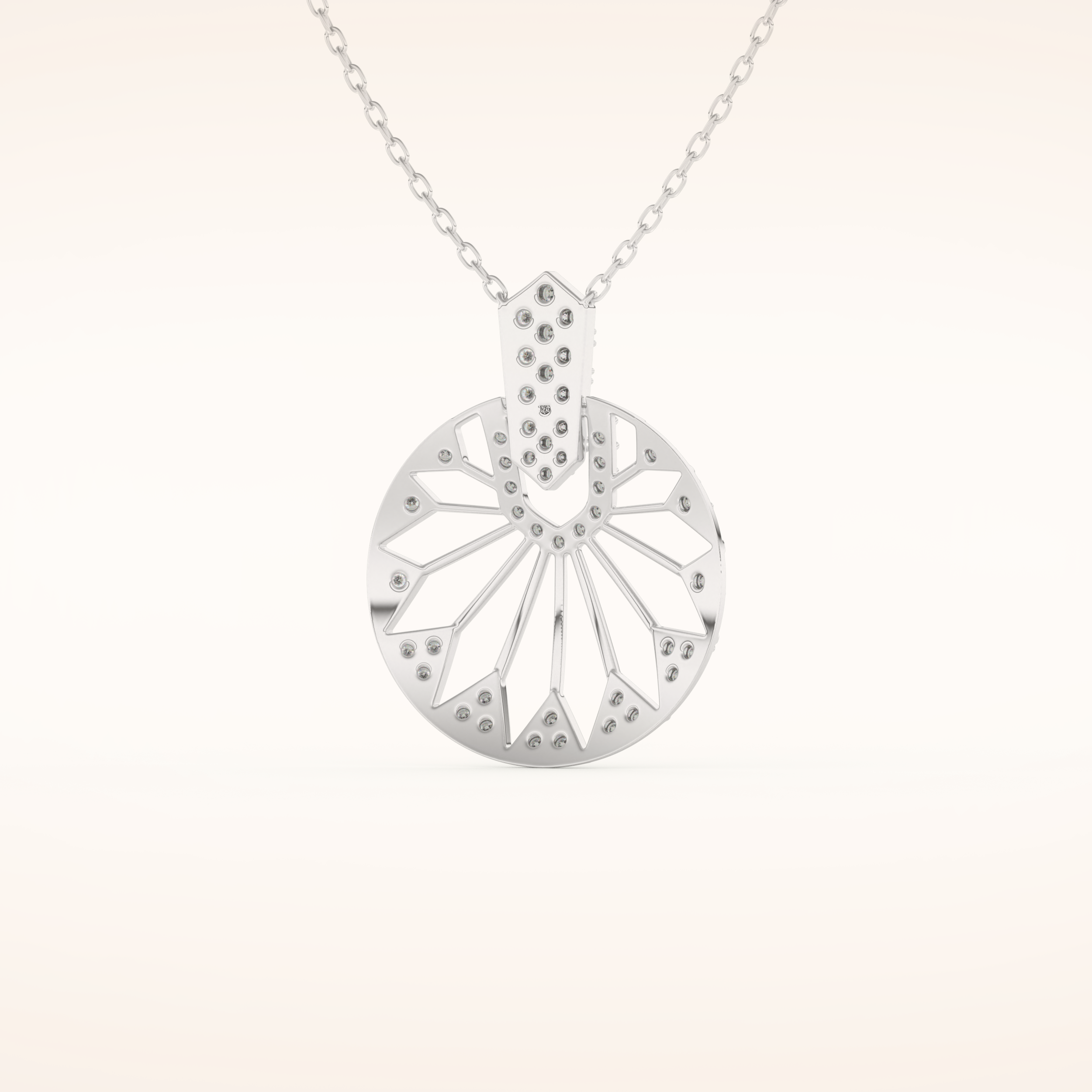 0.312 TCW Round Cut Moissanite Charm Necklace