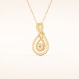 0.11 TCW Round Cut Moissanite Charm Necklace