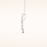 0.11 TCW Round Cut Moissanite Charm Necklace
