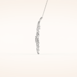 0.506 TCW Round Cut Moissanite Floral Charm Necklace