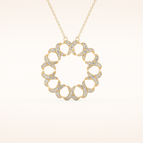0.302 TCW Round Cut Moissanite Charm Necklace