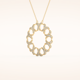 0.302 TCW Round Cut Moissanite Charm Necklace