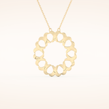 0.302 TCW Round Cut Moissanite Charm Necklace