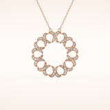 0.302 TCW Round Cut Moissanite Charm Necklace