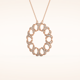 0.302 TCW Round Cut Moissanite Charm Necklace