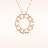 0.302 TCW Round Cut Moissanite Charm Necklace