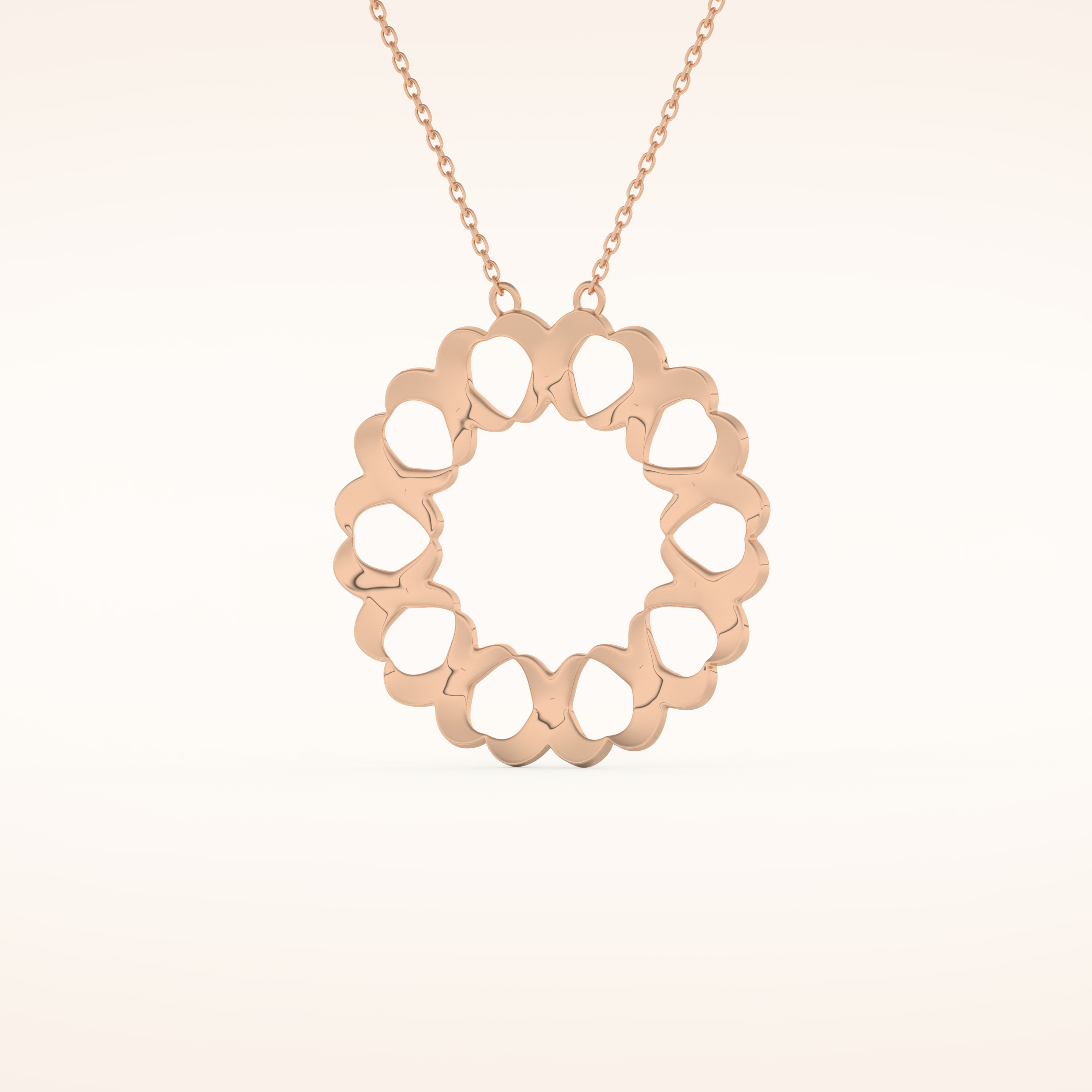 0.302 TCW Round Cut Moissanite Charm Necklace