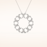 0.302 TCW Round Cut Moissanite Charm Necklace