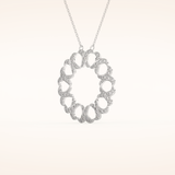 0.302 TCW Round Cut Moissanite Charm Necklace