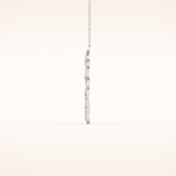 0.302 TCW Round Cut Moissanite Charm Necklace