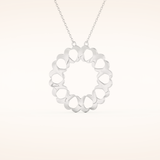0.302 TCW Round Cut Moissanite Charm Necklace