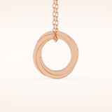 1.288 TCW Round Cut Moissanite Spiral Circle Charm Necklace