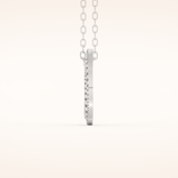 1.288 TCW Round Cut Moissanite Spiral Circle Charm Necklace
