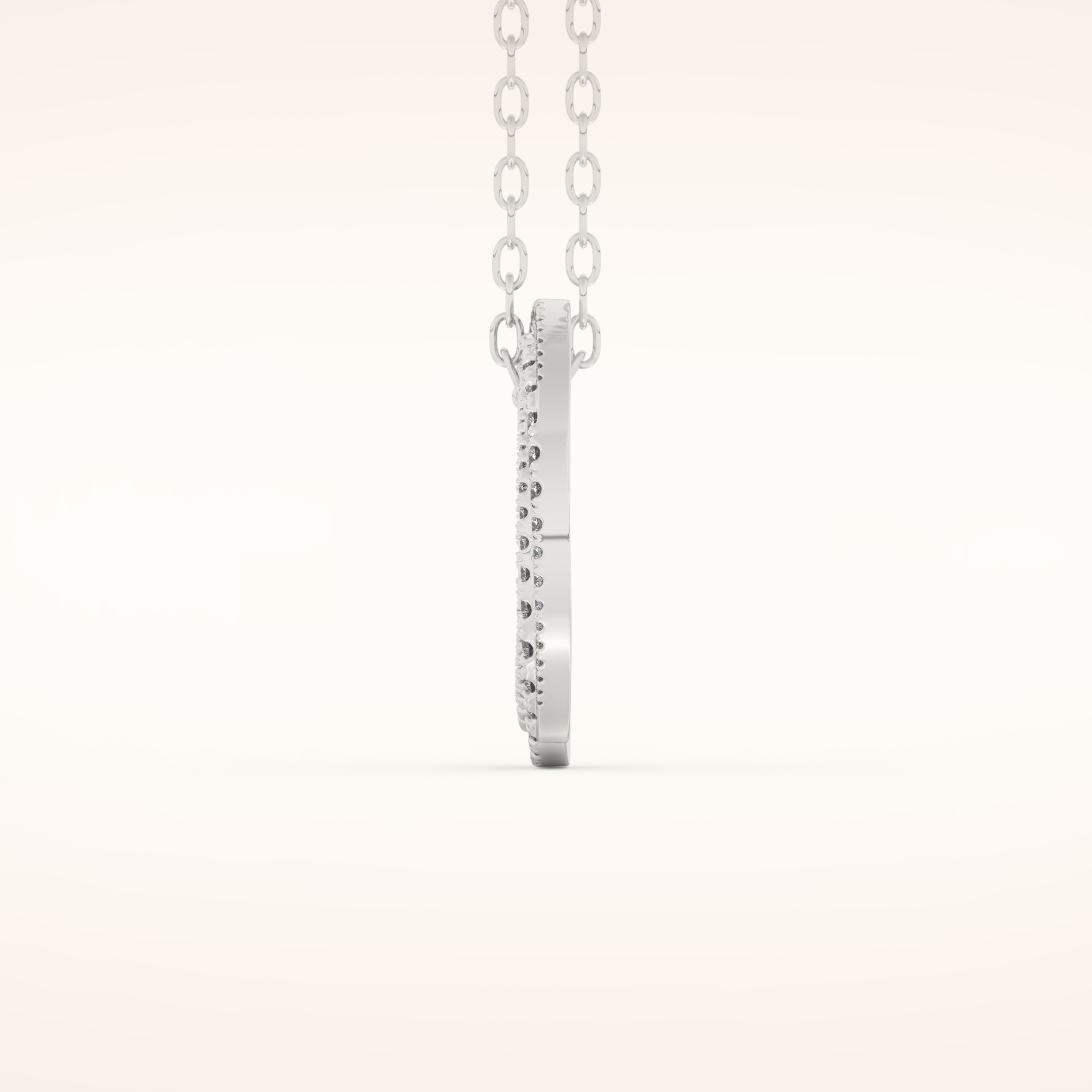 1.288 TCW Round Cut Moissanite Spiral Circle Charm Necklace