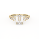 Emerald Cluster Lab Grown Diamond Engagement Ring