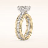 2.07 CT Oval Shaped Hidden Halo & Channel Pave Moissanite Engagement Ring