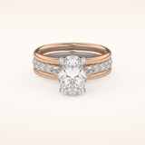 2.07 CT Oval Shaped Hidden Halo & Channel Pave Moissanite Engagement Ring