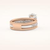2.07 CT Oval Shaped Hidden Halo & Channel Pave Moissanite Engagement Ring