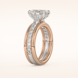 2.07 CT Oval Shaped Hidden Halo & Channel Pave Moissanite Engagement Ring