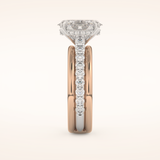 2.07 CT Oval Shaped Hidden Halo & Channel Pave Moissanite Engagement Ring