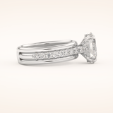 2.07 CT Oval Shaped Hidden Halo & Channel Pave Moissanite Engagement Ring