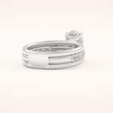 2.07 CT Oval Shaped Hidden Halo & Channel Pave Moissanite Engagement Ring