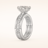 2.07 CT Oval Shaped Hidden Halo & Channel Pave Moissanite Engagement Ring