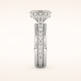 2.07 CT Oval Shaped Hidden Halo & Channel Pave Moissanite Engagement Ring